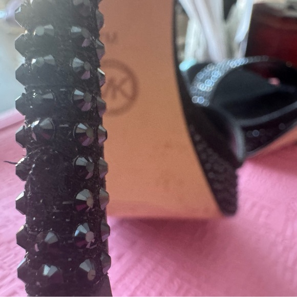 MICHAEL KORS|Rhinestones Black Stiletto Heels shiny perfect for any occasion - Picture 5 of 8